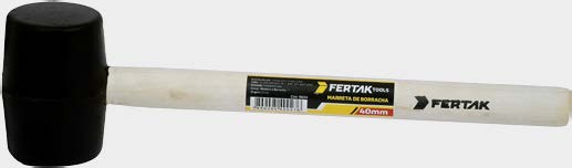 Marreta de Borracha Preta 8 OZ /40 MM Fertak