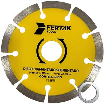 Disco Diamantado Segmentado mm (4,3") x 22,2 mm Fertak