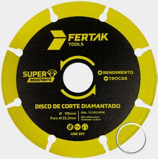 Disco para Metais - 1000 115 X 22,2 MM Fertak