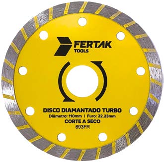 Disco Diamantado Turbo mm (4,3") x 22,2 mm Fertak