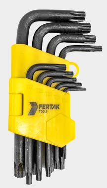 Jogo de Chaves Torque - Pequeno 9 Peças Fertak
