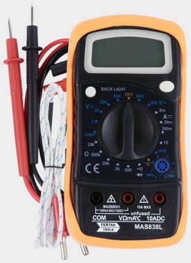 Multímetro Digital Com Sensor de Temperatura 15 CM Fertak