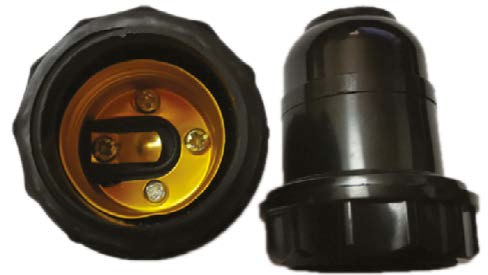 Bocal Pendente P/ Abajur E27 Preto E27 Fertak