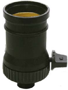 Bocal C/ Chave Pendente E27 Termoplástico Preto E27 Fertak
