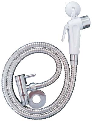 Ducha 1/4" Cromada Gatilho ABS Branco ABS Cromado/Branco Fertak
